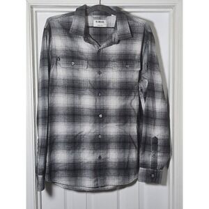 Linksoul Tempest Flannel Button Up Shirt Men's Size Large Black Soft Plaid